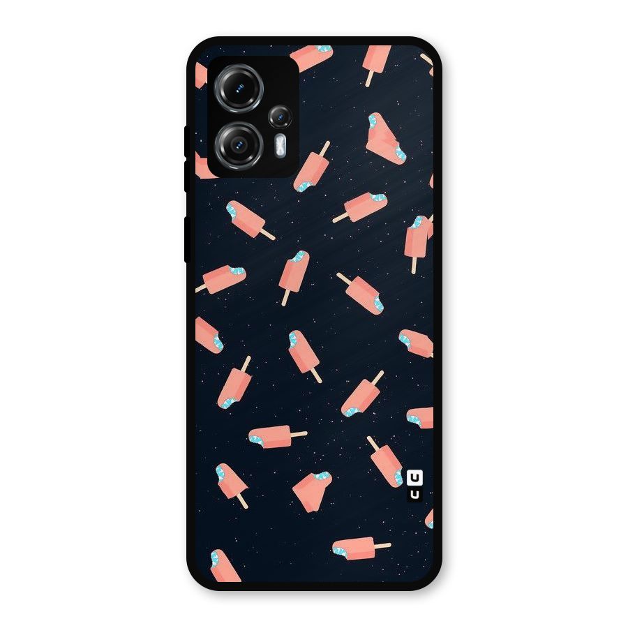 Icy Pattern Metal Back Case for Moto G13