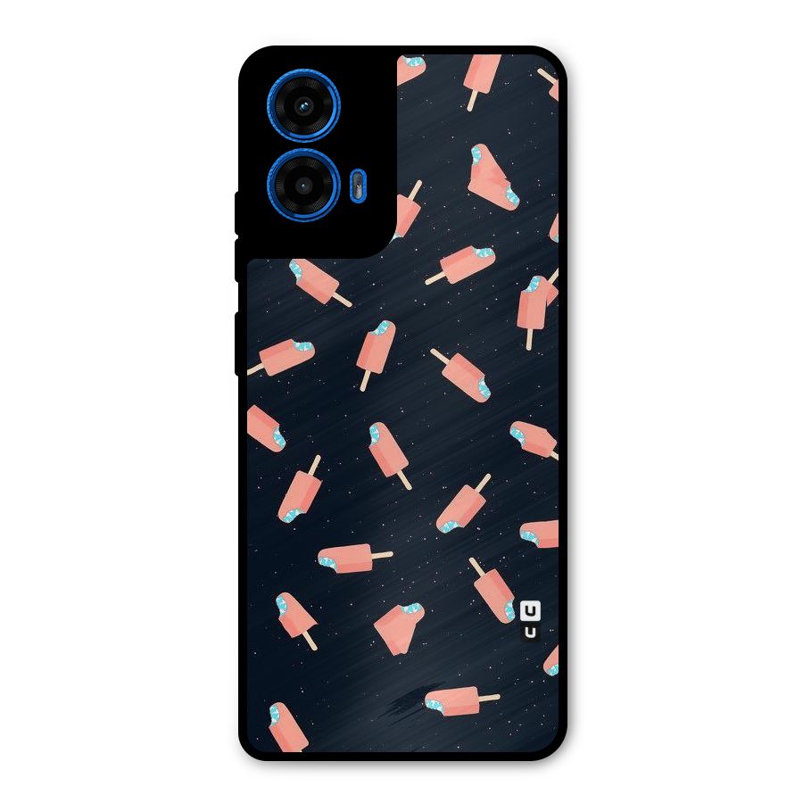 Icy Pattern Metal Back Case for Moto G45