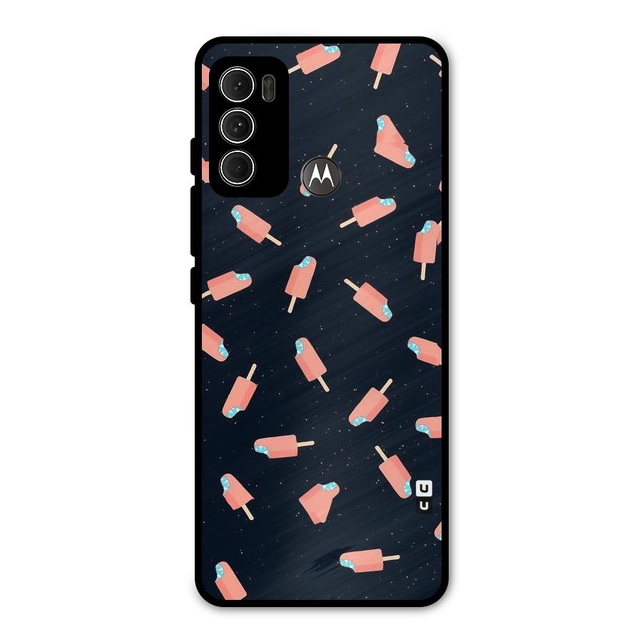 Icy Pattern Metal Back Case for Moto G60