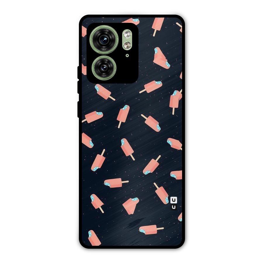 Icy Pattern Metal Back Case for Motorola Edge 40 5G