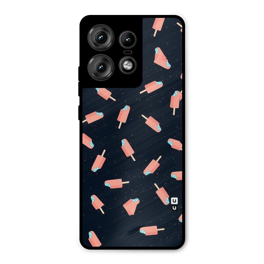 Icy Pattern Metal Back Case for Motorola Edge 50 Pro