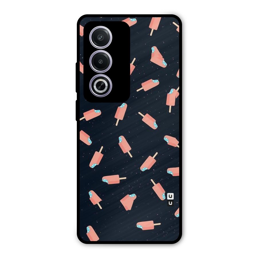 Icy Pattern Metal Back Case for Oppo A3 Pro