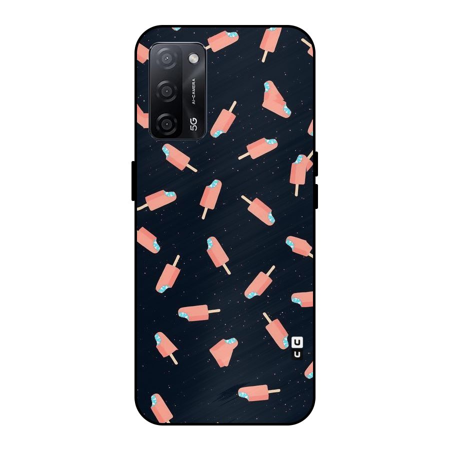 Icy Pattern Metal Back Case for Oppo A53s 5G