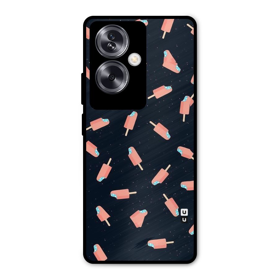 Icy Pattern Metal Back Case for Oppo A79 5G