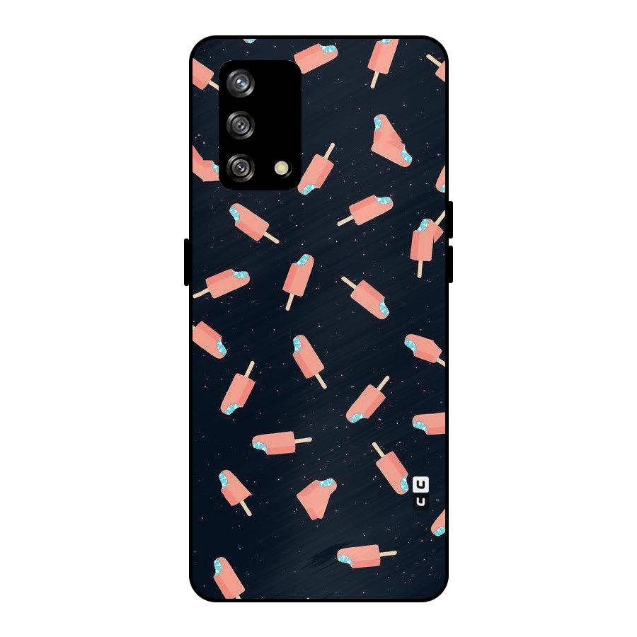 Icy Pattern Metal Back Case for Oppo F19