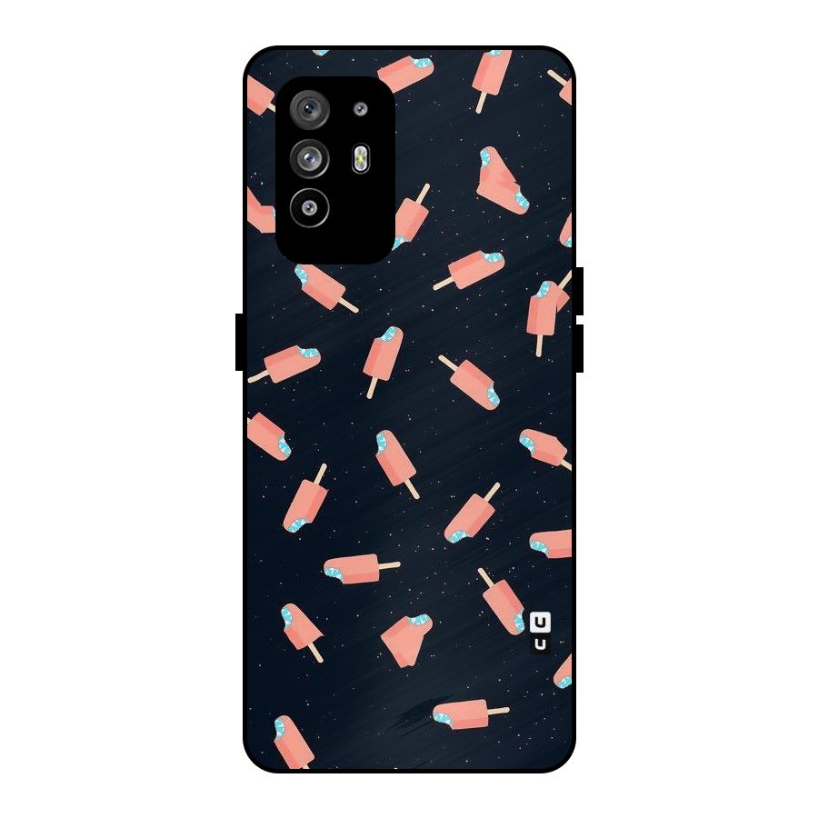Icy Pattern Metal Back Case for Oppo F19 Pro Plus 5G