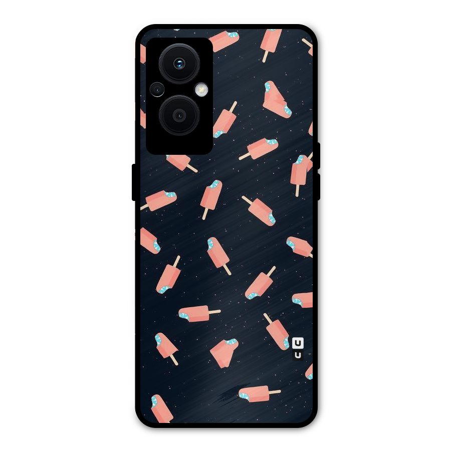 Icy Pattern Metal Back Case for Oppo F21s Pro 5G