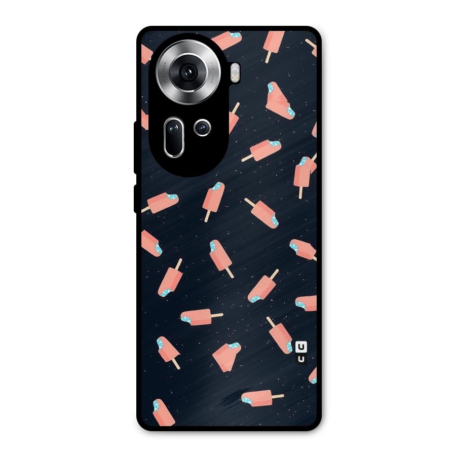 Icy Pattern Metal Back Case for Oppo Reno11 5G