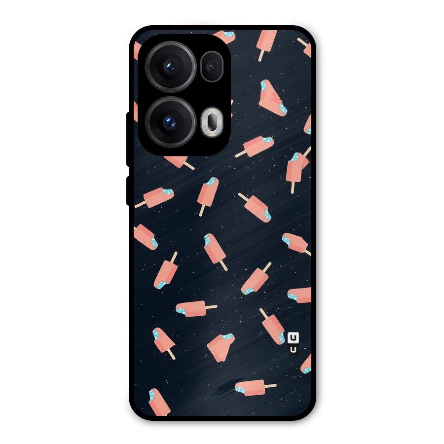 Icy Pattern Metal Back Case for Oppo Reno13 Pro