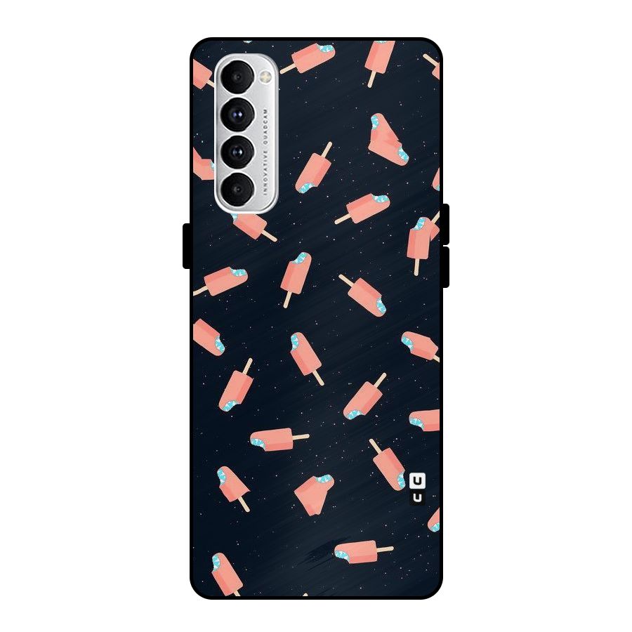 Icy Pattern Metal Back Case for Oppo Reno4 Pro