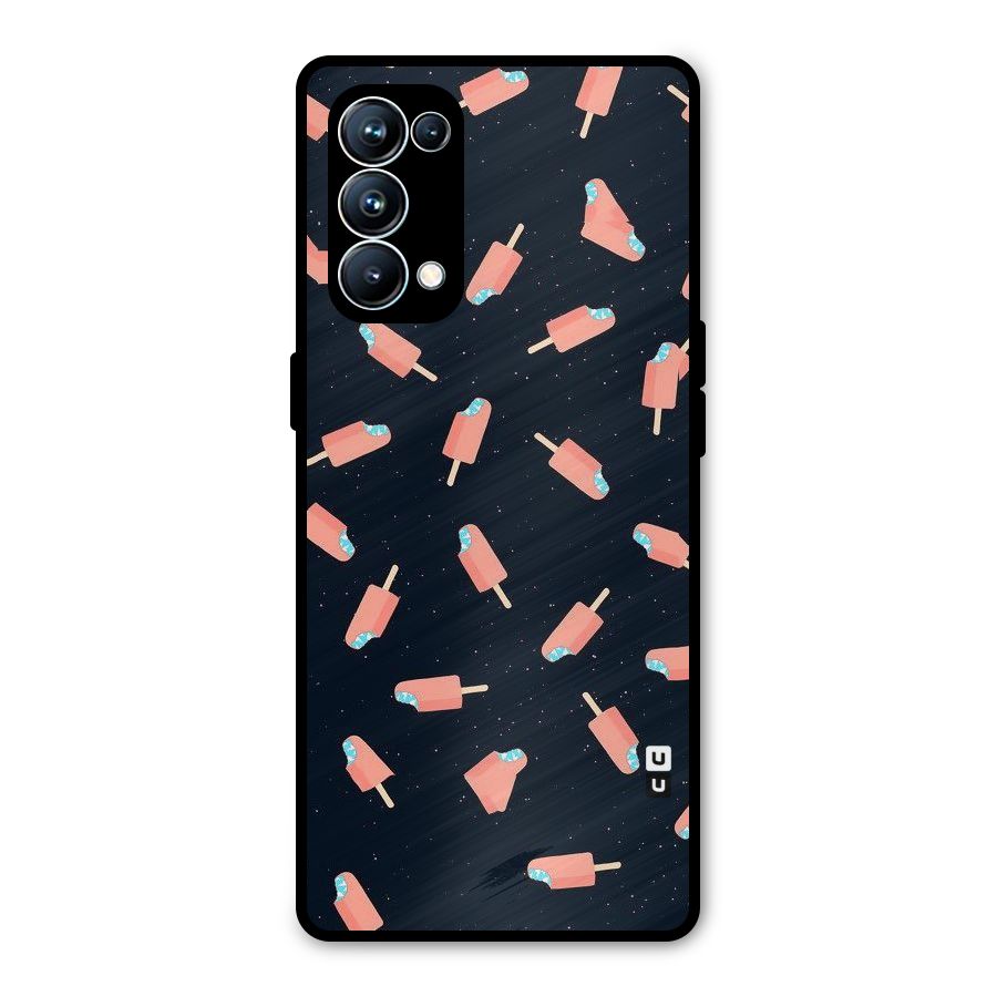 Icy Pattern Metal Back Case for Oppo Reno5 Pro 5G