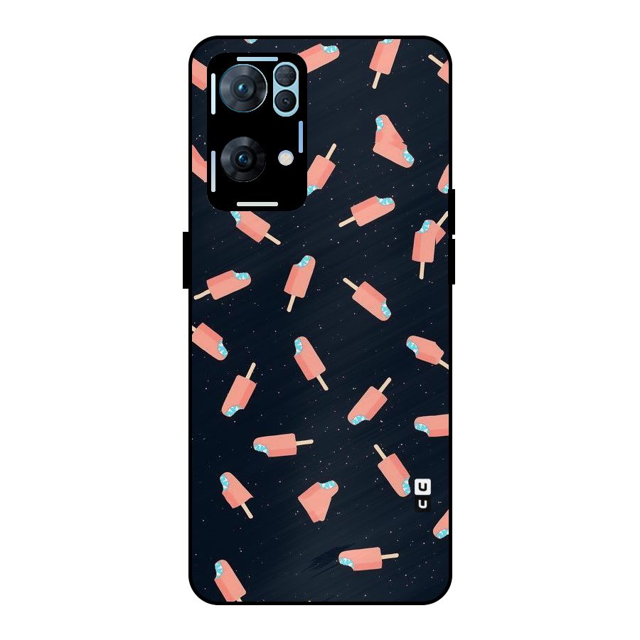 Icy Pattern Metal Back Case for Oppo Reno7 Pro 5G