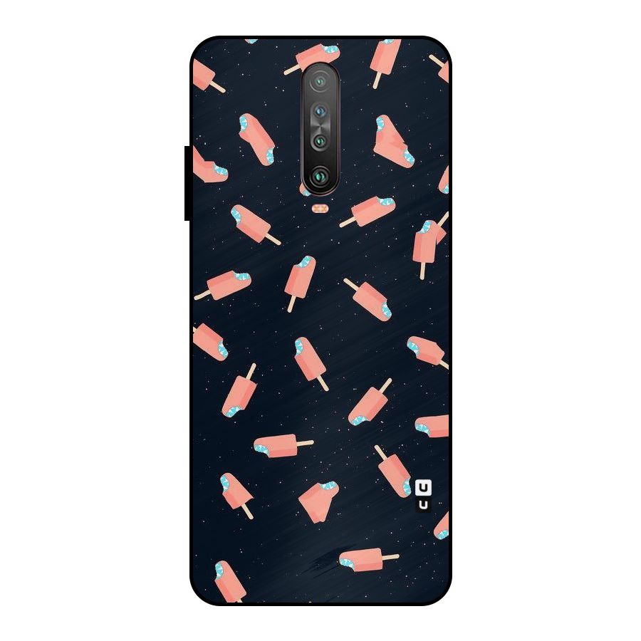 Icy Pattern Metal Back Case for Poco X2