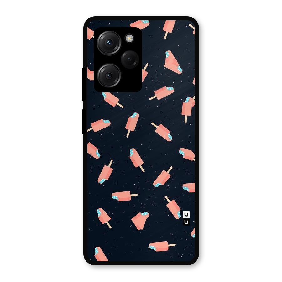 Icy Pattern Metal Back Case for Poco X5 Pro