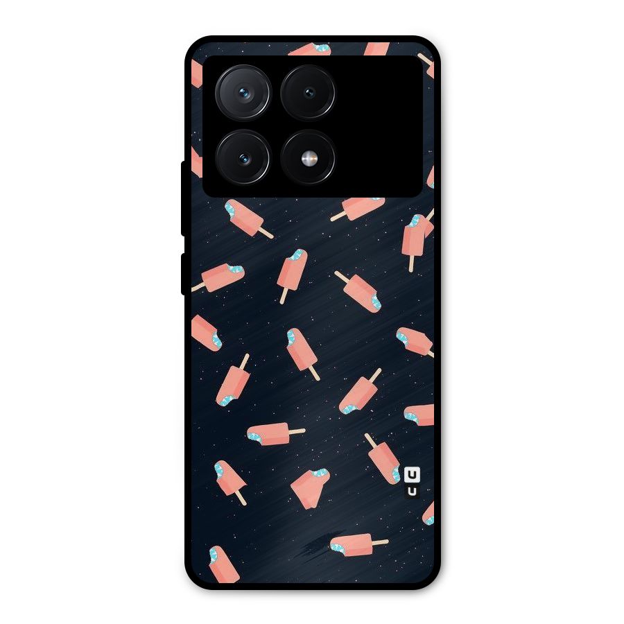 Icy Pattern Metal Back Case for Poco X6 Pro