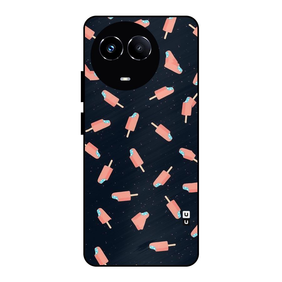 Icy Pattern Metal Back Case for Realme 11X
