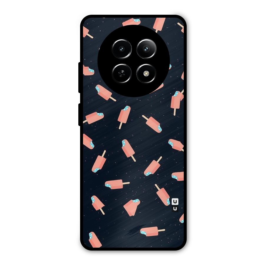 Icy Pattern Metal Back Case for Realme 12x 5G