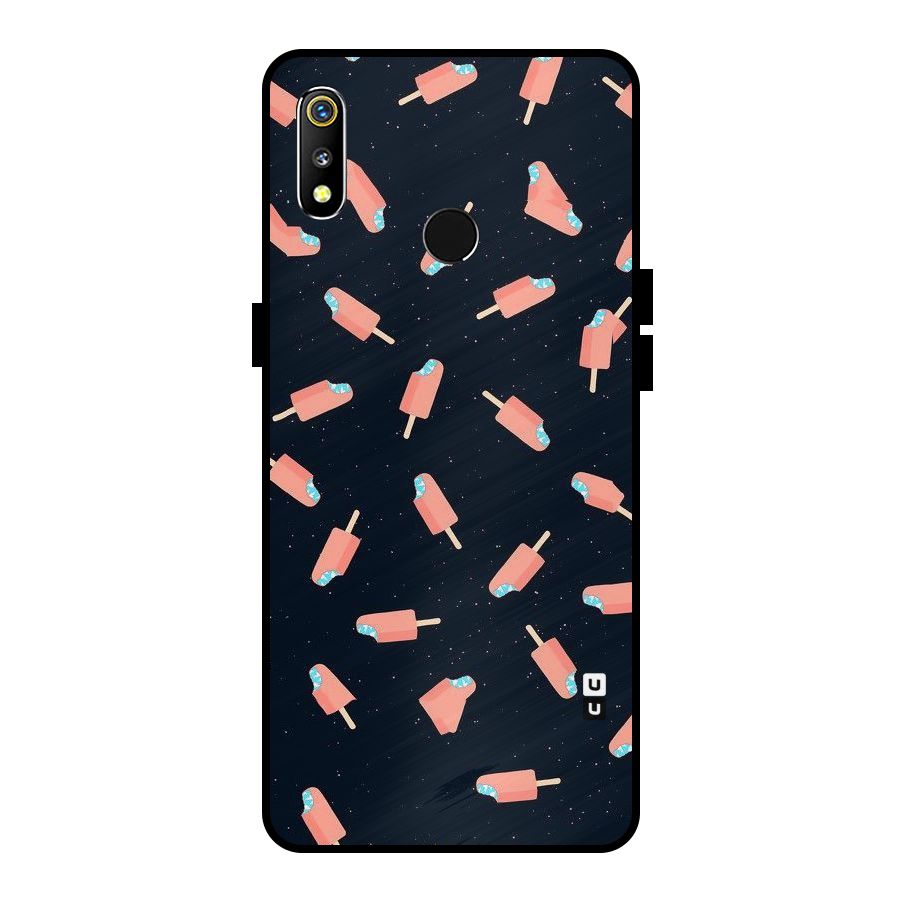 Icy Pattern Metal Back Case for Realme 3i