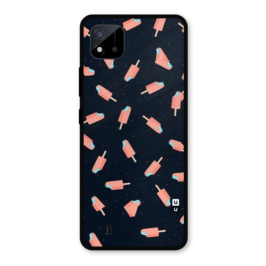Icy Pattern Metal Back Case for Realme C11 2021