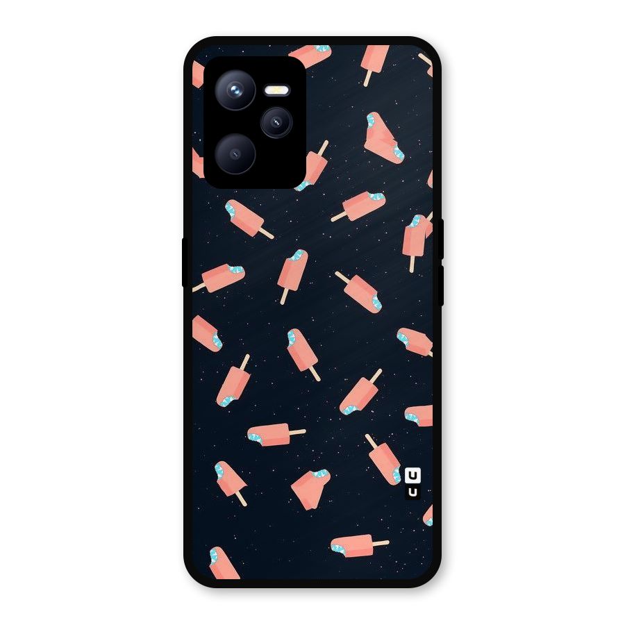 Icy Pattern Metal Back Case for Realme C35