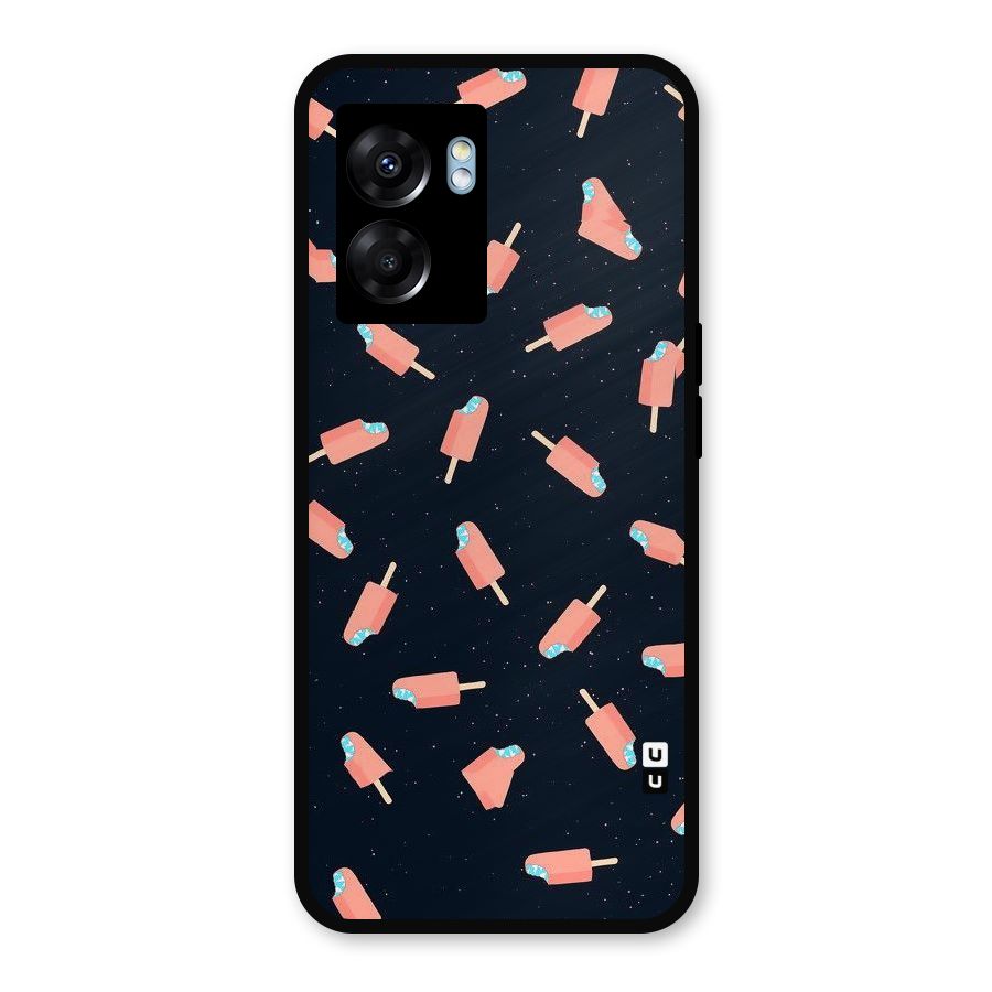 Icy Pattern Metal Back Case for Realme Narzo 50 5G