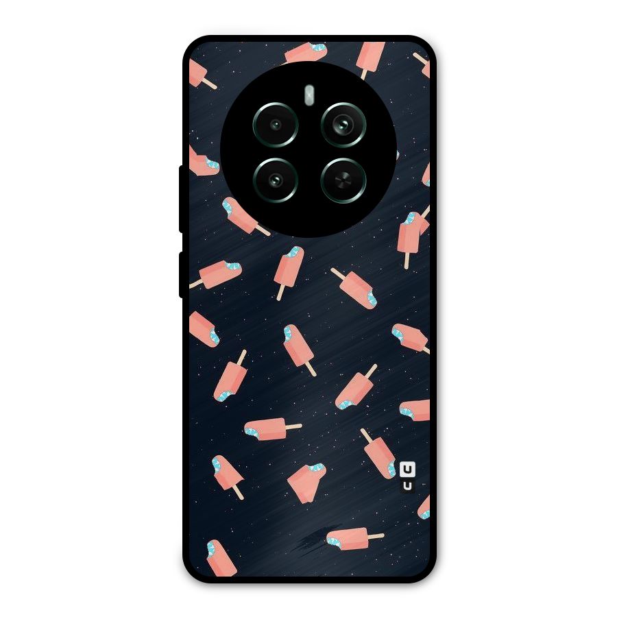 Icy Pattern Metal Back Case for Realme Narzo 70 Pro
