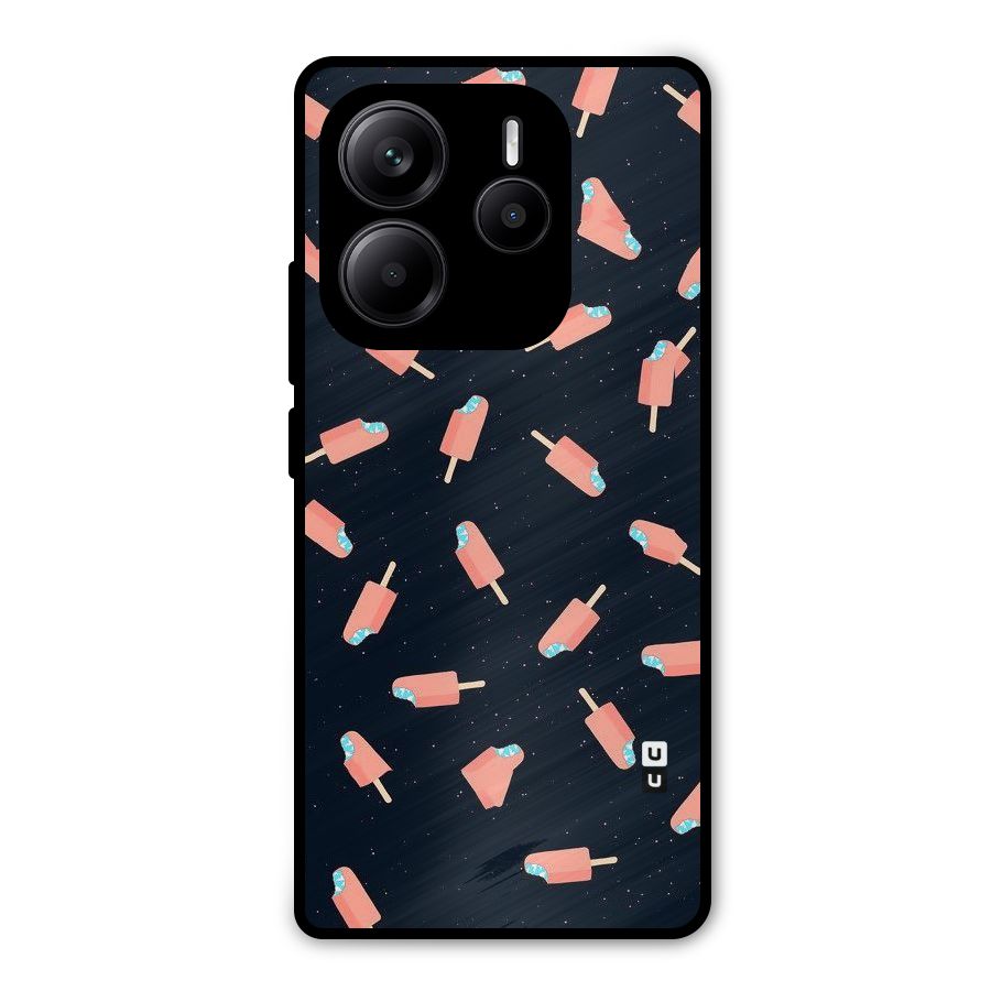 Icy Pattern Metal Back Case for Redmi Note 14 5G