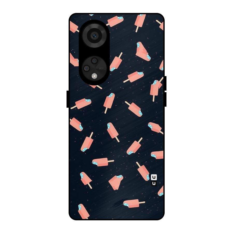 Icy Pattern Metal Back Case for Reno8 T 5G