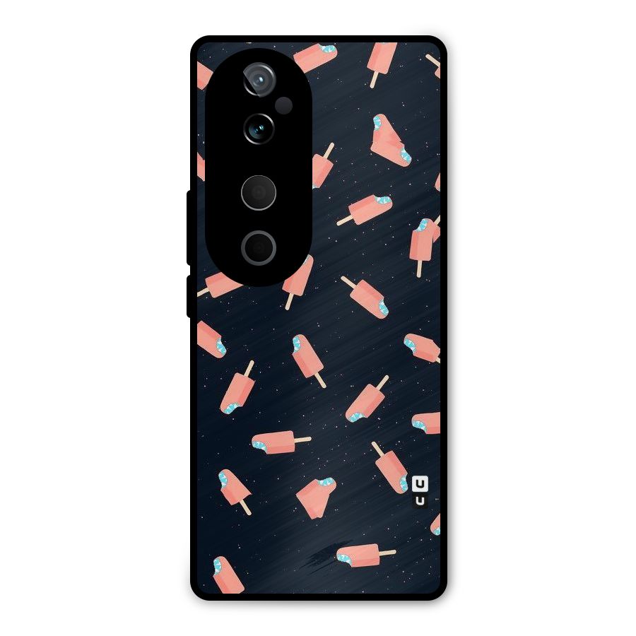 Icy Pattern Metal Back Case for Vivo T3 Ultra