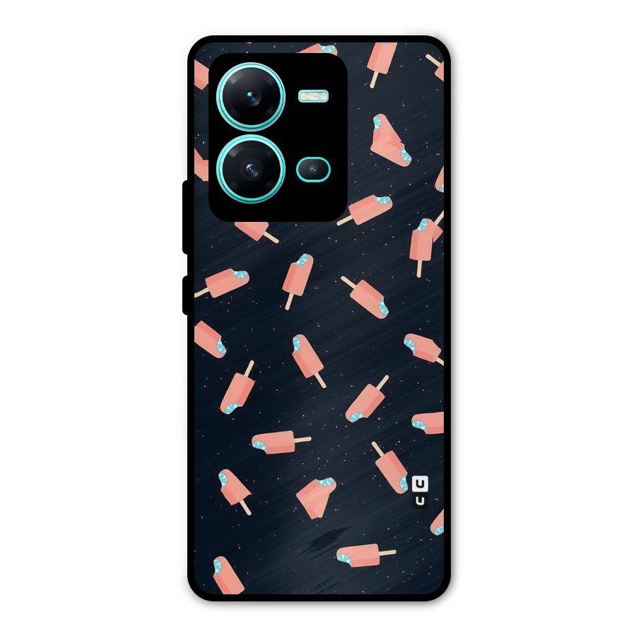Icy Pattern Metal Back Case for Vivo V25