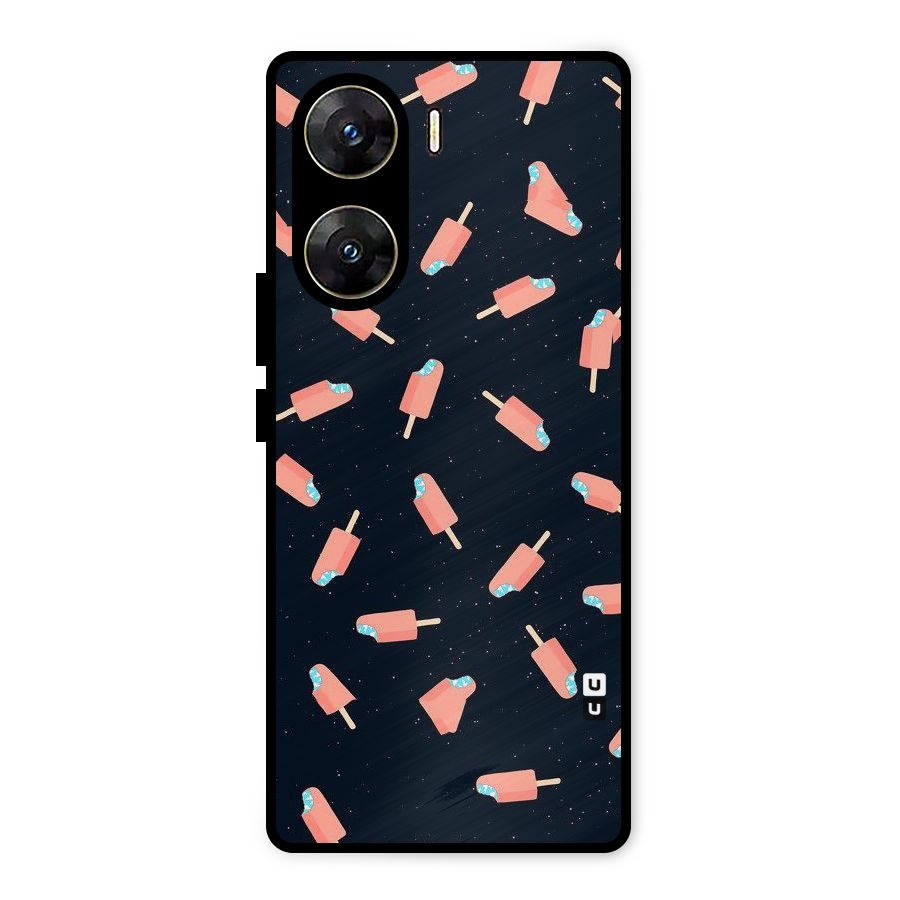 Icy Pattern Metal Back Case for Vivo V29e