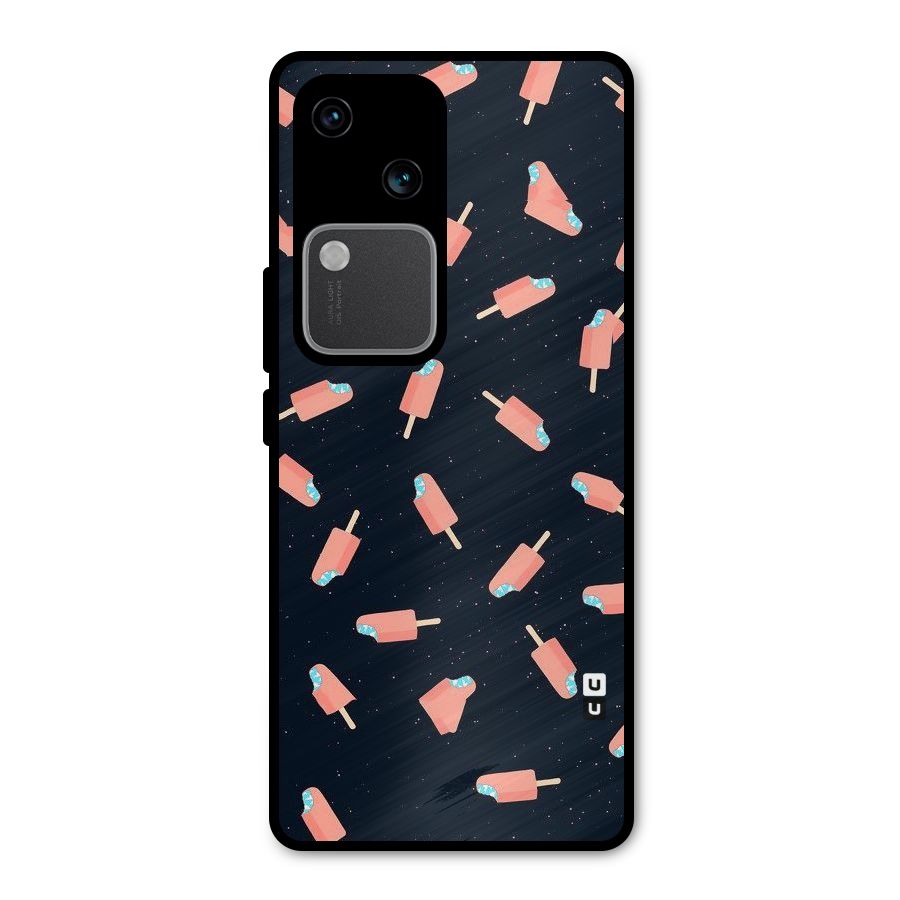 Icy Pattern Metal Back Case for Vivo V30