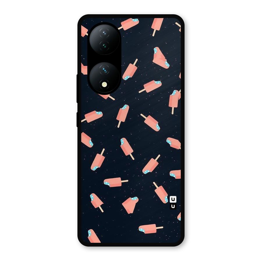 Icy Pattern Metal Back Case for Vivo Y100a