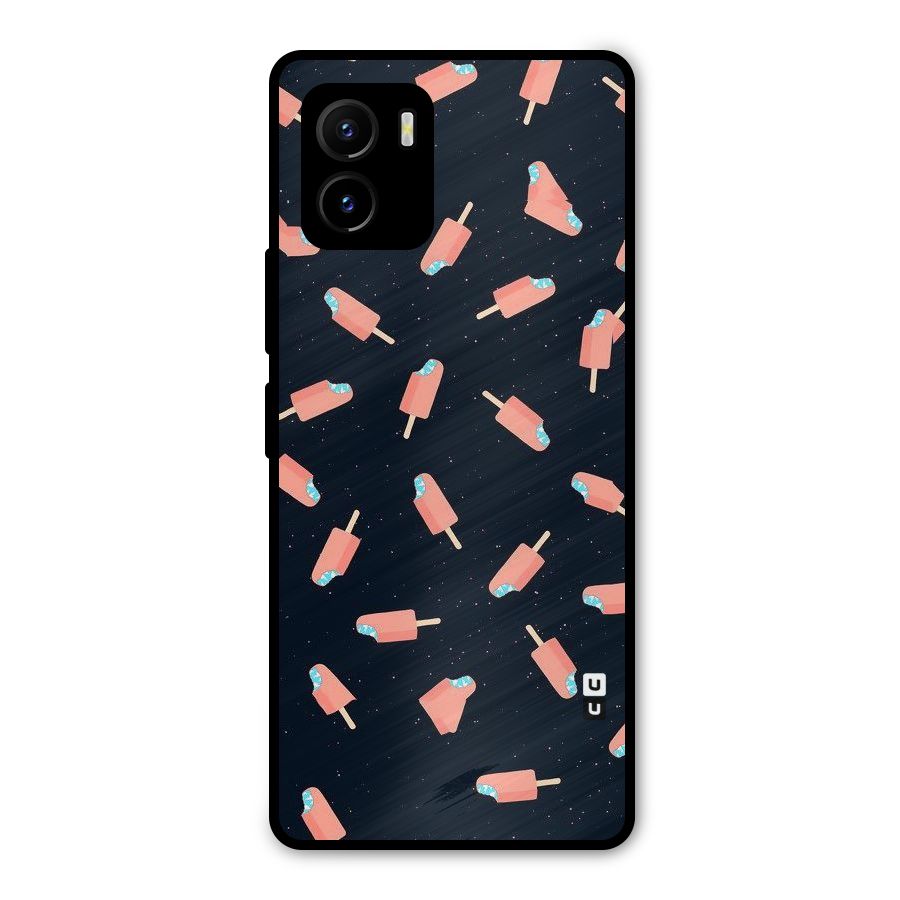Icy Pattern Metal Back Case for Vivo Y15s