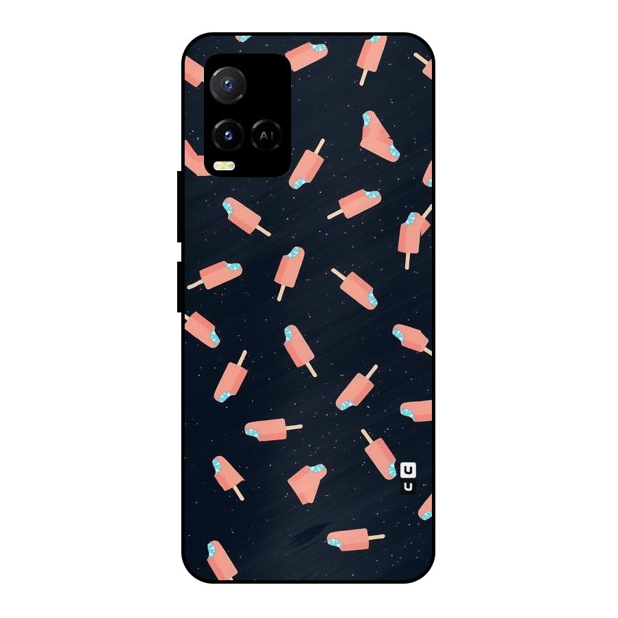 Icy Pattern Metal Back Case for Vivo Y21T