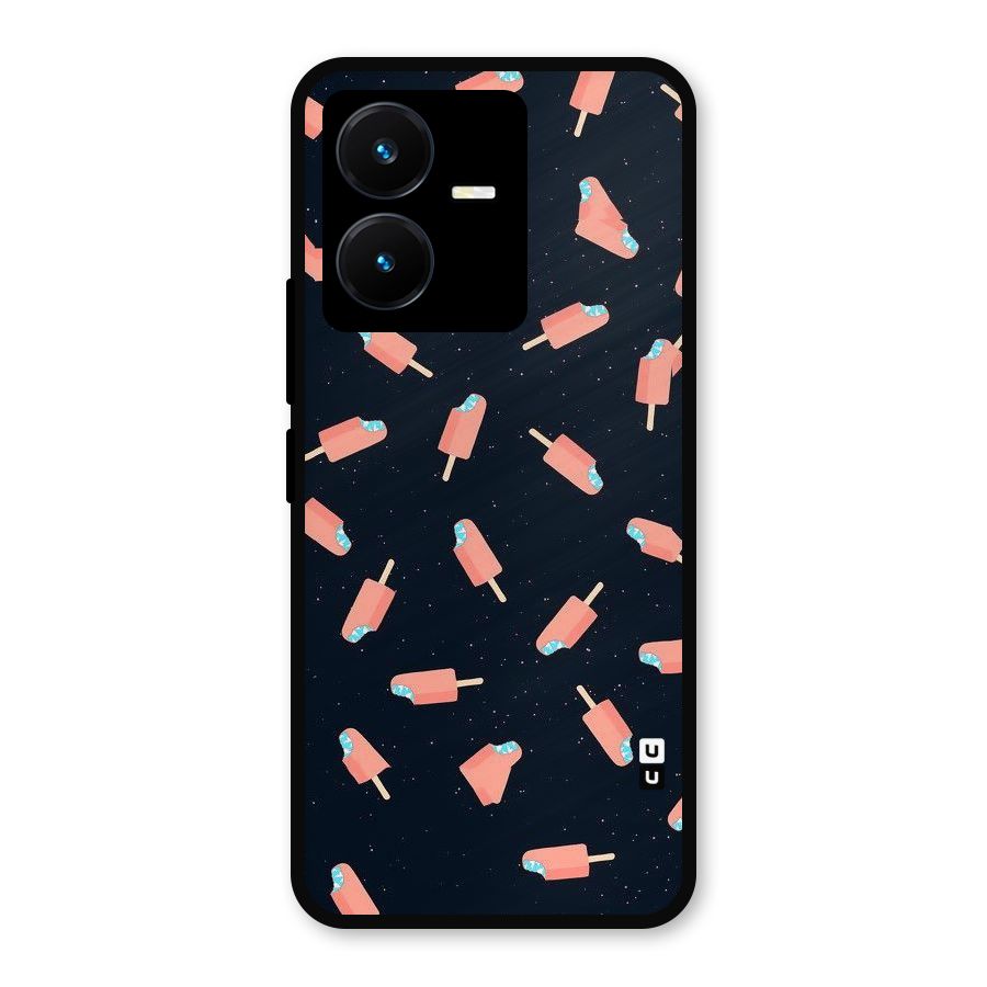 Icy Pattern Metal Back Case for Vivo Y22