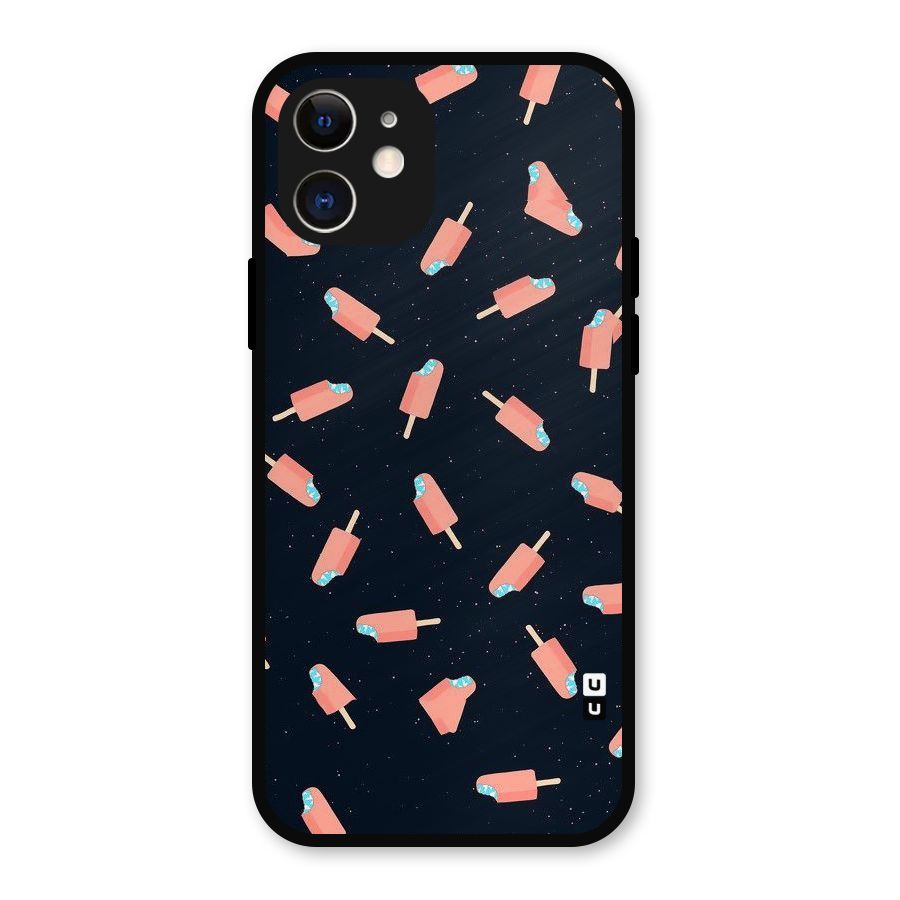 Icy Pattern Metal Back Case for iPhone 12