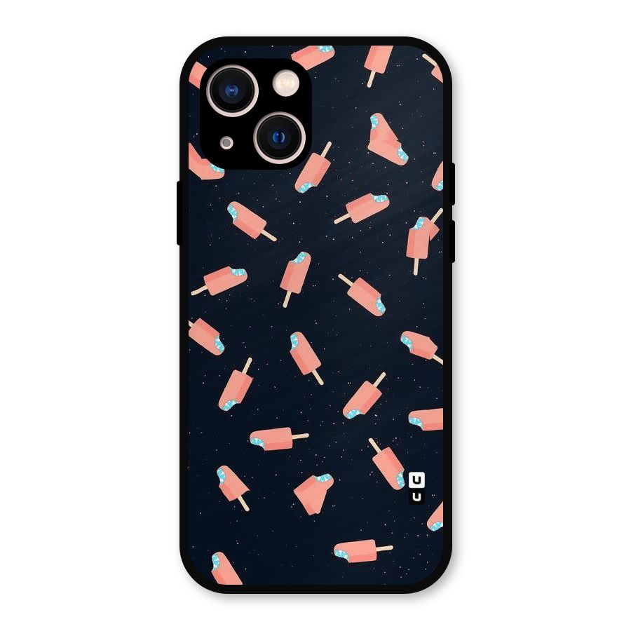 Icy Pattern Metal Back Case for iPhone 13