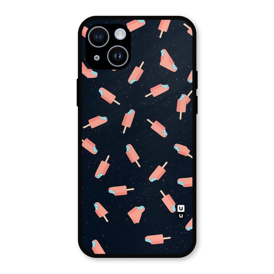 Icy Pattern Metal Back Case for iPhone 14