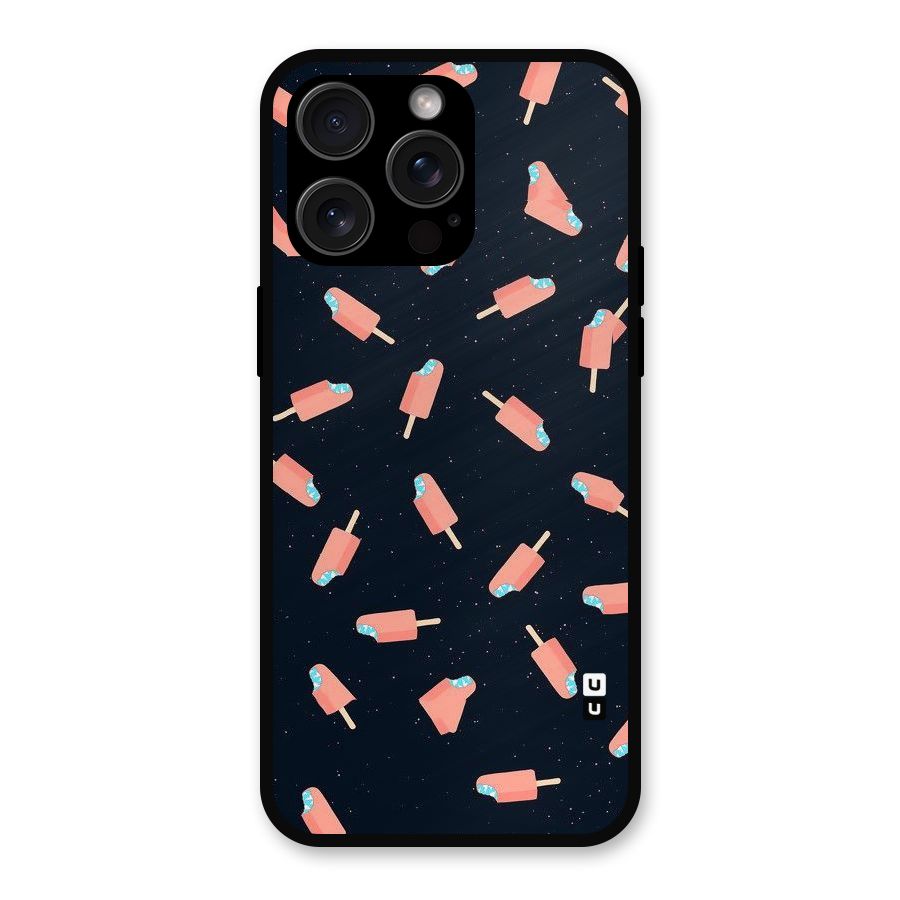 Icy Pattern Metal Back Case for iPhone 15 Pro Max
