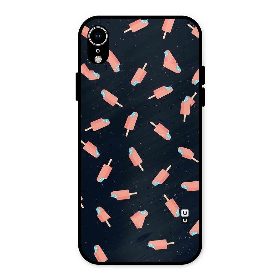 Icy Pattern Metal Back Case for iPhone XR