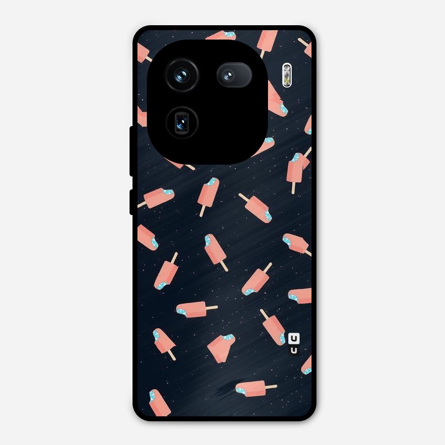 Icy Pattern Metal Back Case for iQOO 12