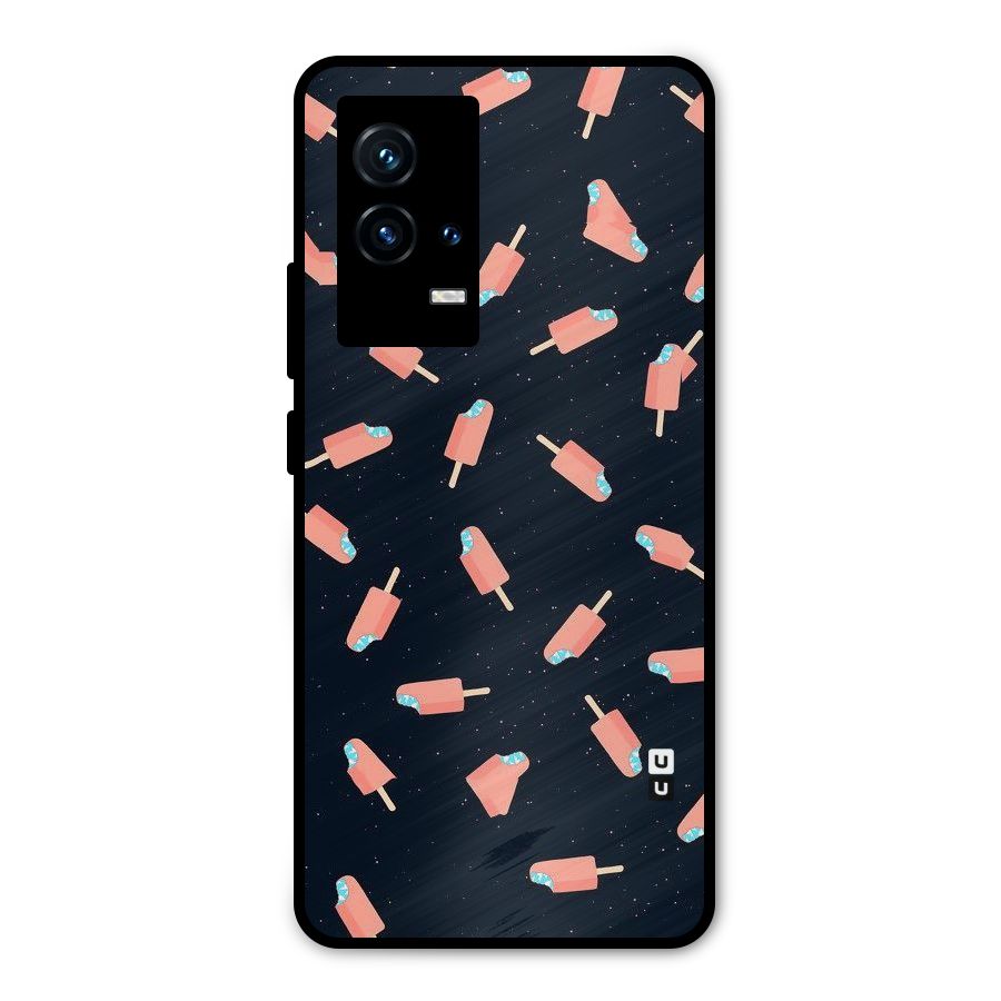 Icy Pattern Metal Back Case for iQOO 9 5G