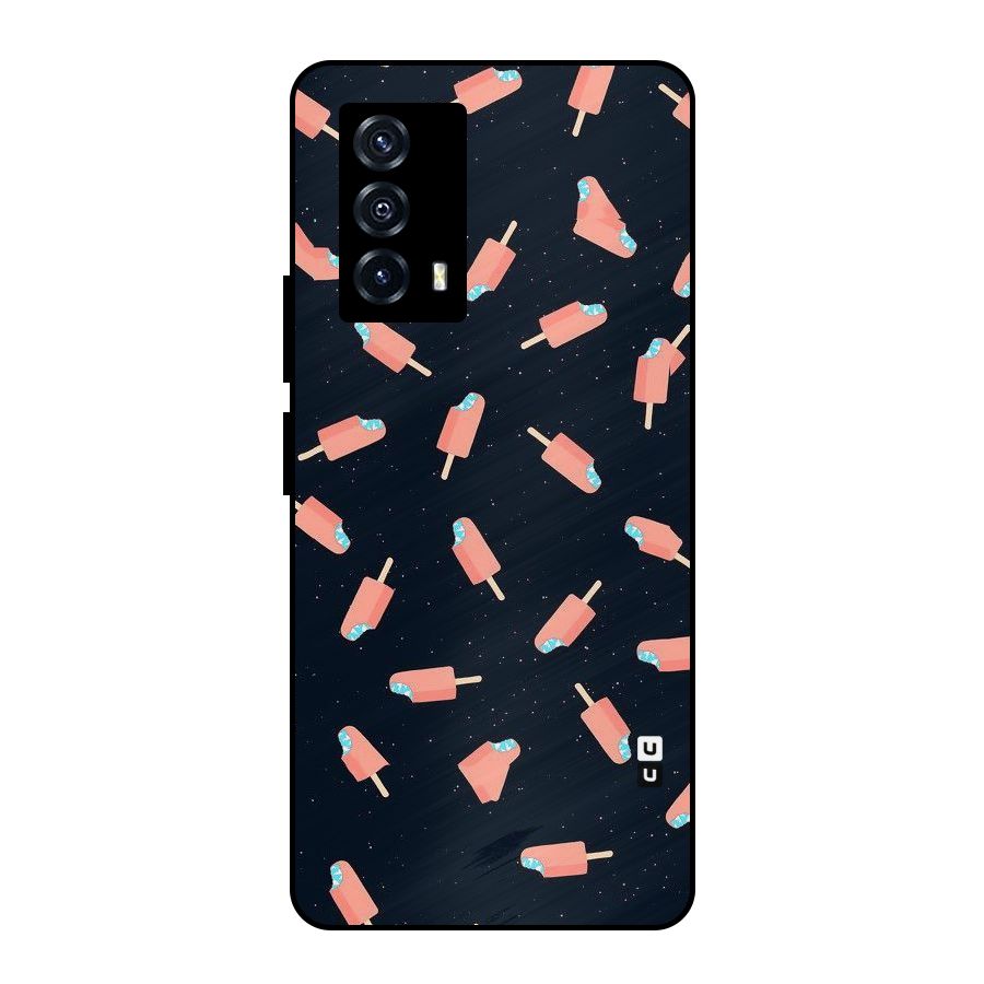 Icy Pattern Metal Back Case for iQOO Z5