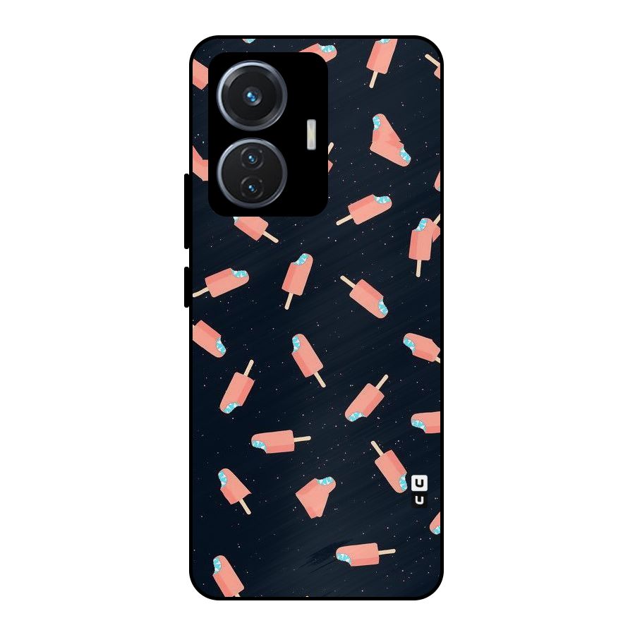 Icy Pattern Metal Back Case for iQOO Z6 44W