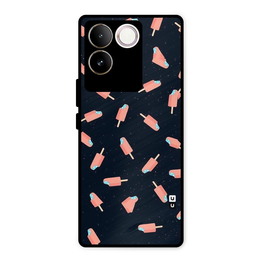Icy Pattern Metal Back Case for iQOO Z7 Pro