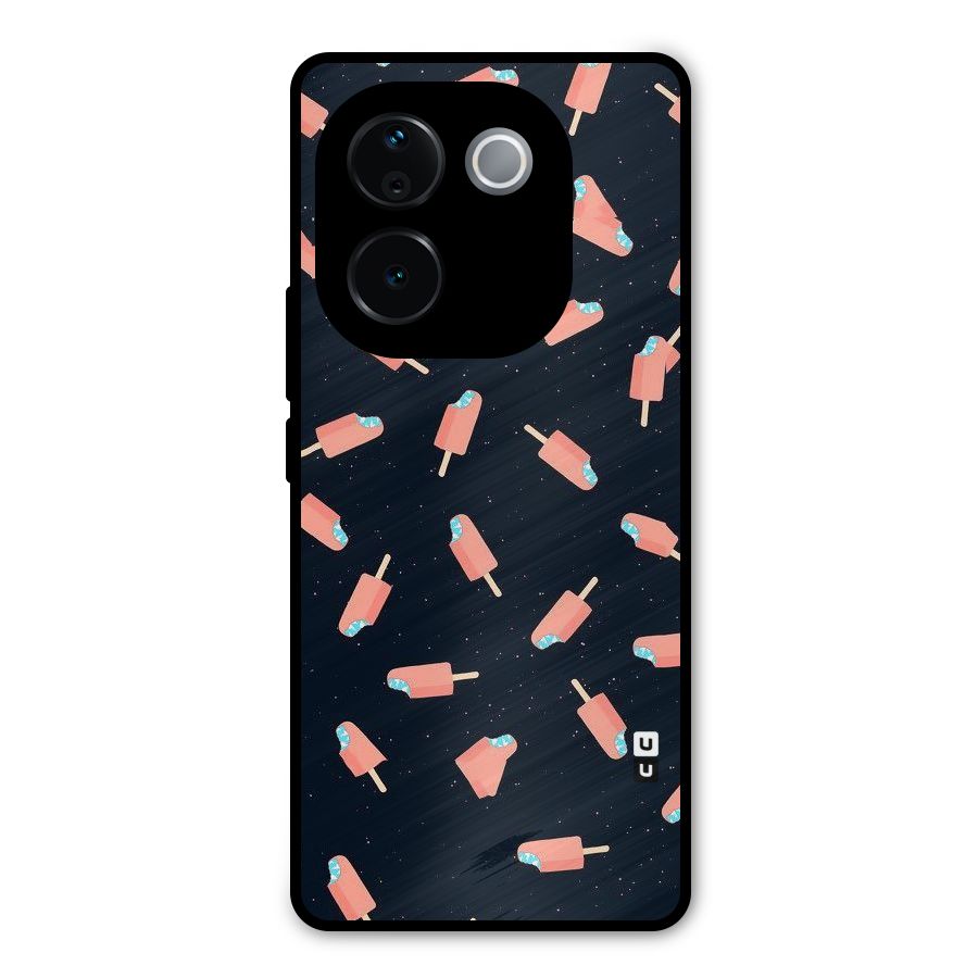 Icy Pattern Metal Back Case for iQOO Z9s Pro