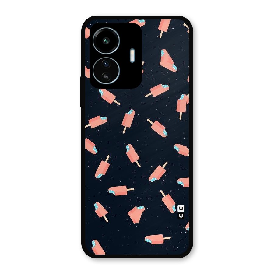 Icy Pattern Metal Back Case for vivo iQOO Z6 Lite 5G