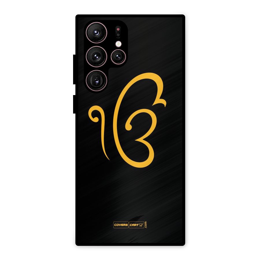 Ik Onkar Metal Back Case for Galaxy S22 Ultra 5G