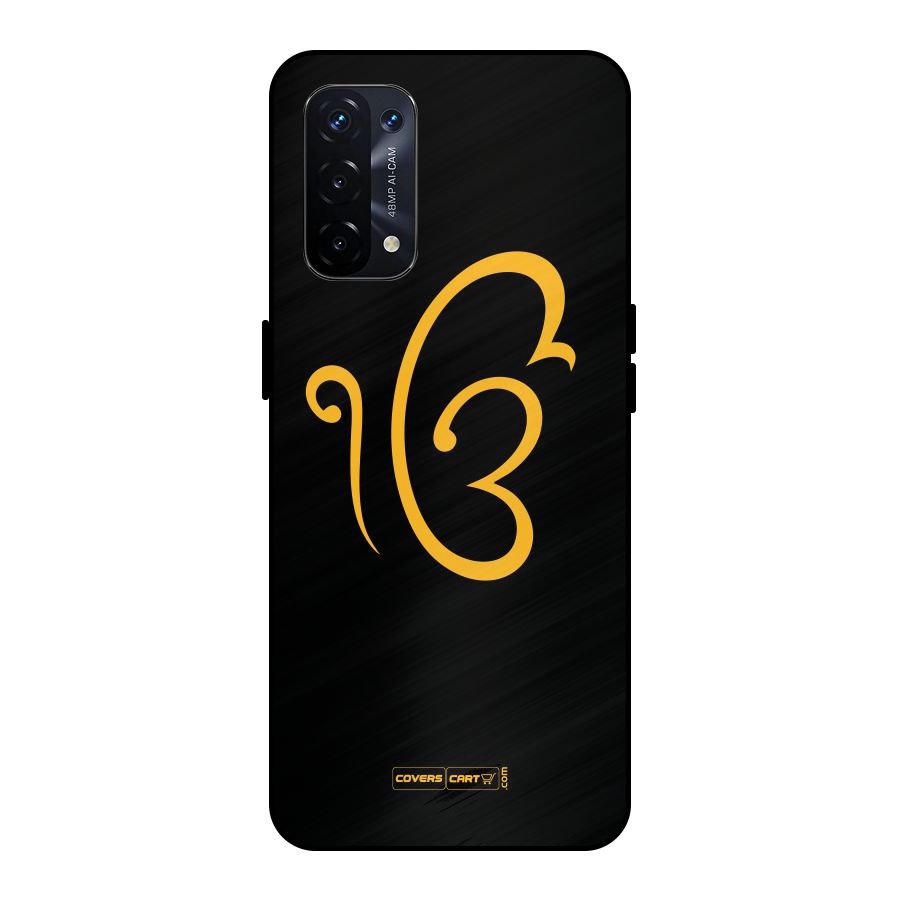 Ik Onkar Metal Back Case for Oppo A74 5G